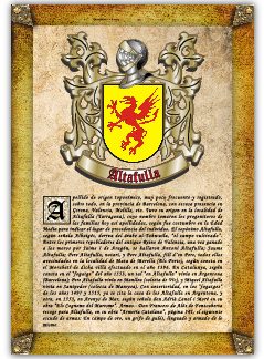 Apellido Altafulla. Lámina descargable en formato pdf con impresiones ilimitadas