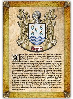 Apellido Anguas. Lámina descargable en formato pdf con impresiones ilimitadas