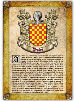 Apellido Aroles. Lámina descargable en formato pdf con impresiones ilimitadas