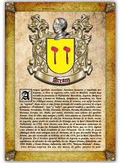 Apellido Arranz. Lámina descargable en formato pdf con impresiones ilimitadas