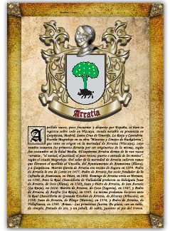 Apellido Arratia. Lámina descargable en formato pdf con impresiones ilimitadas