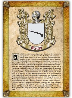 Apellido Arriero. Lámina descargable en formato pdf con impresiones ilimitadas