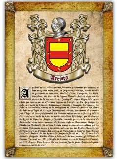 Apellido Arrieta. Lámina descargable en formato pdf con impresiones ilimitadas