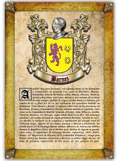 Apellido Barnez. Lámina descargable en formato pdf con impresiones ilimitadas