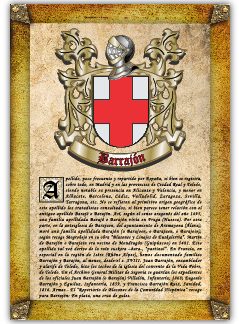 Apellido Barrajón. Lámina descargable en formato pdf con impresiones ilimitadas