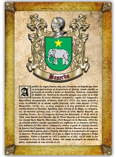 Apellido Baserba. Lámina descargable en formato pdf con impresiones ilimitadas