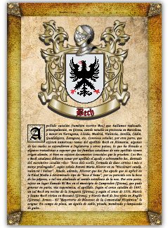 Apellido Bech. Lámina descargable en formato pdf con impresiones ilimitadas