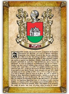Apellido Bellalta. Lámina descargable en formato pdf con impresiones ilimitadas