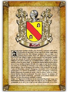 Apellido Bellart. Lámina descargable en formato pdf con impresiones ilimitadas