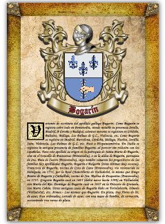 Apellido Bogarín. Lámina descargable en formato pdf con impresiones ilimitadas