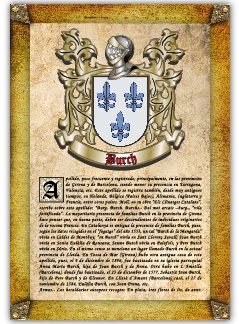 Apellido Burch. Lámina descargable en formato pdf con impresiones ilimitadas