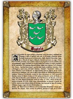 Apellido Bustelo. Lámina descargable en formato pdf con impresiones ilimitadas