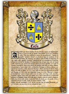 Apellido Calle. Lámina descargable en formato pdf con impresiones ilimitadas