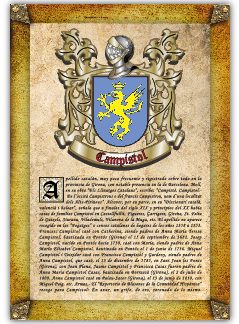 Apellido Campistol. Lámina descargable en formato pdf con impresiones ilimitadas