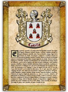 Apellido Castells. Lámina descargable en formato pdf con impresiones ilimitadas