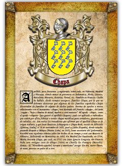 Apellido Chapa. Lámina descargable en formato pdf con impresiones ilimitadas