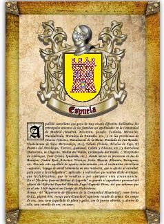 Apellido Espuela. Lámina descargable en formato pdf con impresiones ilimitadas