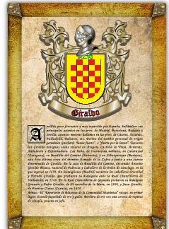 Apellido Giraldo. Lámina descargable en formato pdf con impresiones ilimitadas