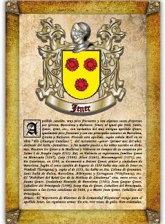Apellido Jener. Lámina descargable en formato pdf con impresiones ilimitadas