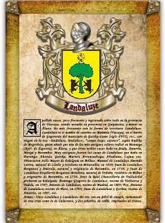 Apellido Landaluze. Lámina descargable en formato pdf con impresiones ilimitadas