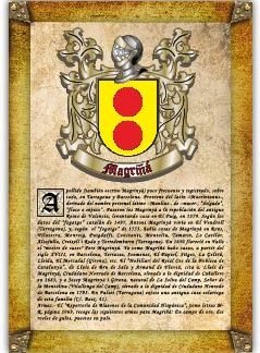 Apellido Magriñá. Lámina descargable en formato pdf con impresiones ilimitadas