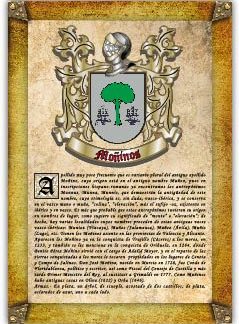 Apellido Moñinos. Lámina descargable en formato pdf con impresiones ilimitadas