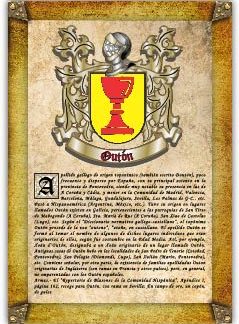 Apellido Outón. Lámina descargable en formato pdf con impresiones ilimitadas