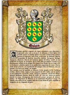 Apellido Quinto. Lámina descargable en formato pdf con impresiones ilimitadas