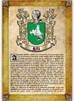 Apellido Rifá. Lámina descargable en formato pdf con impresiones ilimitadas