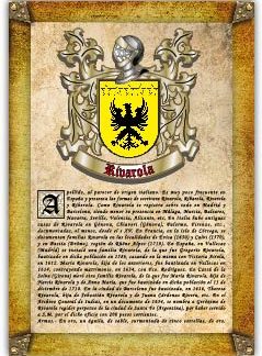 Apellido Rivarola. Lámina descargable en formato pdf con impresiones ilimitadas