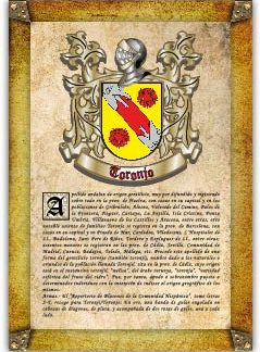 Apellido Toronjo. Lámina descargable en formato pdf con impresiones ilimitadas