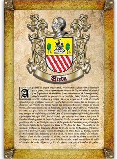 Apellido Uceda. Lámina descargable en formato pdf con impresiones ilimitadas