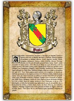 Apellido Yuste. Lámina descargable en formato pdf con impresiones ilimitadas