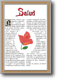 Nombre Salud. Lámina descargable en formato pdf con impresiones ilimitadas
