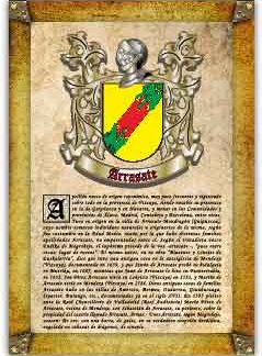 Apellido Arrasate. Lámina descargable en formato pdf con impresiones ilimitadas