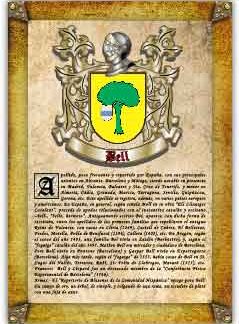 Apellido Bell. Lámina descargable en formato pdf con impresiones ilimitadas