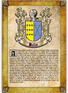 Apellido Bellet. Lámina descargable en formato pdf con impresiones ilimitadas