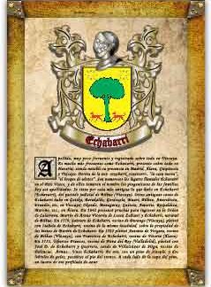 Apellido Echabarri. Lámina descargable en formato pdf con impresiones ilimitadas