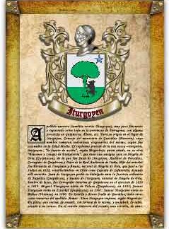Apellido Iturgoyen. Lámina descargable en formato pdf con impresiones ilimitadas