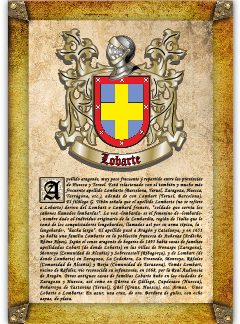 Apellido Lobarte. Lámina descargable en formato pdf con impresiones ilimitadas