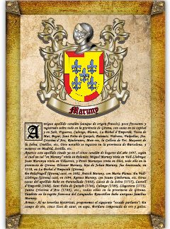 Apellido Maruny. Lámina descargable en formato pdf con impresiones ilimitadas