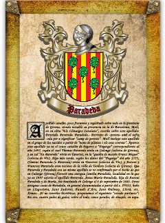 Apellido Paradeda. Lámina descargable en formato pdf con impresiones ilimitadas