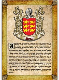 Apellido Sentí. Lámina descargable en formato pdf con impresiones ilimitadas