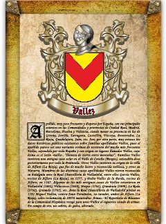 Apellido Vallez. Lámina descargable en formato pdf con impresiones ilimitadas