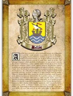 Apellido Bellés. Lámina descargable en formato pdf con impresiones ilimitadas